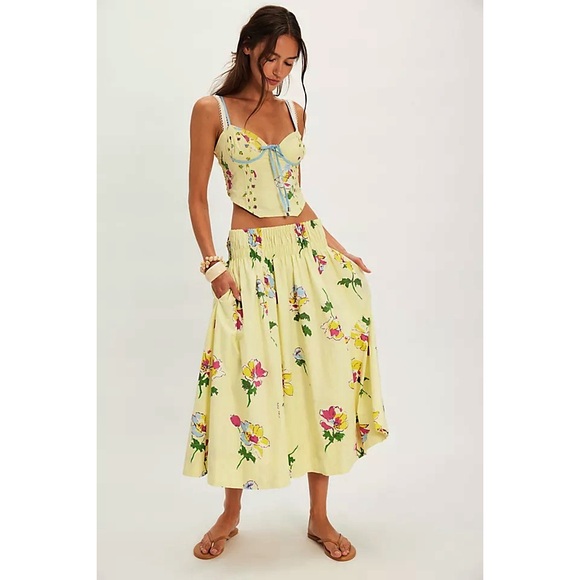Free People Luca Set - Yellow Floral - Picture 1 of 5